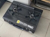 Bếp ga Nhật nội địa PALOMA IC-800B-R date 2012 mặt men màu đen đẹp