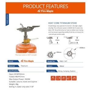 Bếp ga Titanium Fire Maple FMS - 116T