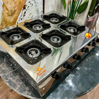 Bếp gas 6 lò 6 cửa- bếp mỳ cay , bánh xèo RH206 , bếp công nghiệp 6 họng