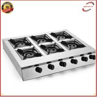 Bếp gas 6 lò chuyên dùng nấu mỳ cay, cơm niêu - Bếp ga 6 họng - Bếp ga 6 cửa (cao cấp)