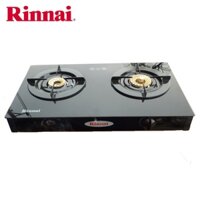 Bếp gas 6 tấc Rinnai RV-6 Double Glass B, Chén đồng có đầu hâm tiết kiệm gas - Hàng chính hãng - Bếp Gas