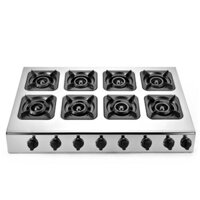 Bếp gas 8 lò dùng nấu mỳ cay, bánh xèo - Bếp ga 8 cửa - Bếp ga 8 họng