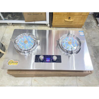 Bếp gas âm hẹn giờ 9 đầu đốt ( mặt kính cường lực có thể đặt nổi đặt âm ) RH8218