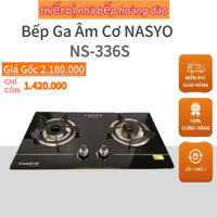 Bếp Gas Âm Kính  NASYO NS-336s Cao Cấp Kiềng Thép Phủ NANO Đầu đốt Inox Siêu Bền Tiết Kiệm Ga