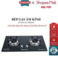 BẾP GAS ÂM KÍNH SUNHOUSE SHB6636