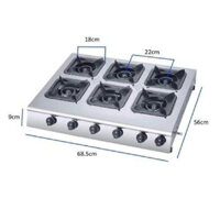 BẾP GAS BÁNH XÈO 6 BẾP VUÔNG VINLANDO 6-LV | ✅mua ở đây giá rẻ lắm nè