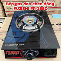 Bếp gas chén đồng đơn mặt kính FUJISHI FR-268D - Kính xanh - Dùng bình gas lớn 6kg/ 12kg