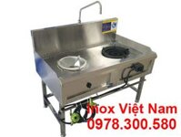 Bếp Gas Công Nghiệp 2 Họng Kiềng Tô và Kiềng Thấp Áp 1m2 BA-24