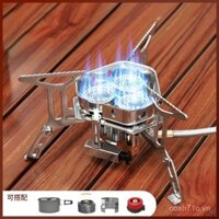 Bếp gas di động ngoài trời, máy hóa hơi, dụng cụ nấu ăn cắm trại, bếp cassette mini, bếp gas ngọn lửa cao để đun nước và nấu ăn