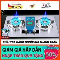 Bếp gas đôi 9 đầu đốt DT366T cao cấp chế độ hẹn giờ cảm biến an toàn - Bếp ga  lắp âm và dương - (BH CHÍNH HẢNG 12 TH