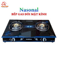 Bếp gas đôi cao cấp Nasonal Na-002 mặt kính cường lực dễ lau chùi - Tiết kiệm gas. Bảo hành 12 tháng