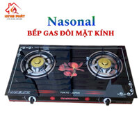 Bếp gas đôi chén nhôm cao cấp Nasonal Na-SD2024N mặt kính cường lực dễ lau chùi - Tiết kiệm gas - Bảo hành 12 tháng.