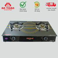 BẾP GAS ĐÔI  IKURA (5880TI) điếu inox 304, sen đồng dày, kiềng chắn gió - Bảo hành chính hãng 02 năm (Tặng dây dẫn gas +