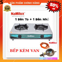 Bếp Gas Đôi Inox Namilux-Bếp ga tốt,lửa xanh,to,khoẻ,an toàn tiết kiệm gas-Chính Hãng-BH 24 ThánG
