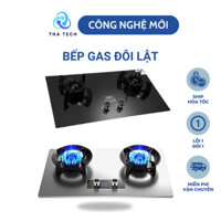 Bếp Gas Đôi Lật Cao Cấp 10 Đầu Đốt, Có Hẹn Giờ Tự Động Ngắt, Thiết Kế Kính Cường Lực Sang Trọng
