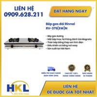 Bếp gas đôi mặt inox Rinnai RV-375SW(N),hàng chính hãng,mới 100%,BẢO HÀNH 2 NĂM