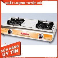 BẾP GAS ĐÔI NAMILUX INOX - MẶT TRƯỚC BẾP MÀU NGẪU NHIÊN.