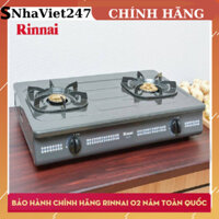 Bếp Gas đôi Rinnai RV-367-365 Mặt Men chống rỉ,bền,đẹp,lửa xanh,tiết kiệm ga-Bh 24T-Chính hãng
