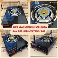 Bếp gas đơn FUJISHI FR-268N - Mặt kính XANH cường lực - Mâm chia lửa NHÔM - Lửa xanh tiết kiệm gas