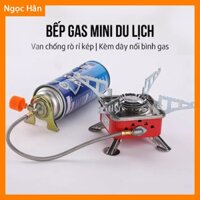 Bếp Gas Du Lịch Cầm Tay Xếp Gọn BG03 Dùng Bình Ga Mini Dây Nối Gas Dài An Toàn Kèm Túi ngochanshop