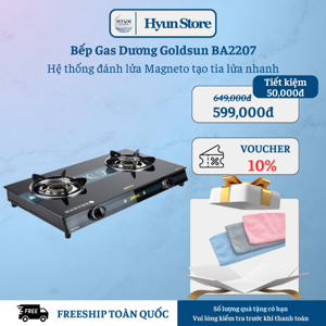 Bếp gas dương Goldsun BA2207