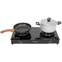 Bếp gas dương kính hai lò Kangaroo KG516M, lắp dương, mặt bếp kính cường lực