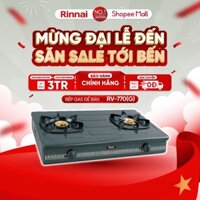 Bếp gas dương Rinnai RV-770(G) mặt bếp men và kiềng bếp men - Hàng chính hãng.