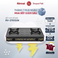 Bếp gas dương Rinnai RV-270(G)N mặt bếp men và kiềng bếp men - Hàng chính hãng.