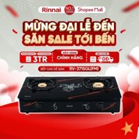 Bếp gas dương Rinnai RV-3715GL(FM) mặt bếp kính và kiềng bếp men - Hàng chính hãng.