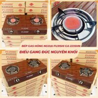 Bếp gas hồng ngoại ĐIẾU GANG ĐÚC NGUYÊN KHỐI CERAMIC 9CM FUJISHI GA-2235HN - BỀN BỈ - Tiết kiệm gas