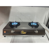 BẾP GAS KHÒ 2 LÒ INOX - BẾP CÔNG NGHIỆP MAXCHEF ( Đầu đốt bằng đồng )