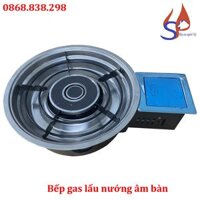 Bếp gas lẩu nướng âm bàn cho nhà hàng BBQ Hàn Quốc