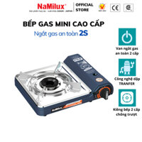 Bếp Gas Mini/ Du Lịch Cao Cấp NaMilux PL2021PS/ Van Ngắt Gas An Toàn 2 Cấp Tự Động - Giải Pháp Chống Nổ/ Hàng Chính Hãng