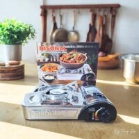 Bếp gas mini inox NISONAL (NI-181-VN). Kiểu dáng sang trọng độ bền cao. Bếp gas du lịch mini.