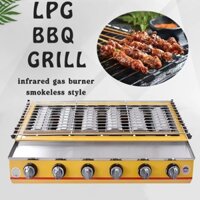 Bếp gas nướng hải sản, nướng thịt bbq không khói bằng Gas 6 đầu đốt ETON ET-K233