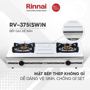 Bếp gas Rinnai RV-375-N (RV375GN) - Bếp gas đôi, Màu SW/ N/ G