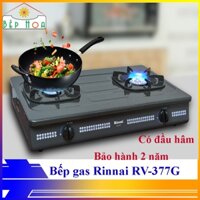 Bếp gas Rinnai RV-377G - Sen đồng, có đầu hâm, hàng chính hãng bảo hành 2 năm - Bếp Hoa