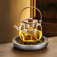 Bếp Gốm Điện Dụng Cụ Pha Trà, Bếp Từ Gia Dụng, Bình Thủy Tinh Đun Nước Mini Cỡ Nhỏ, Giữ Nhiệt Im Lặng Cao Cấp Chuyên Dụn