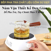 Bếp gốm điện mini hồng ngoại pha trà, cà phê, ấm moka, thủy tinh