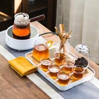 Bếp gốm điện pha trà, ấm trà thủy tinh, ấm trà chịu nhiệt gia đình, bộ ấm pha trà, ấm pha trà nhỏ kiểu Trung Hoa, bộ bếp pha trà