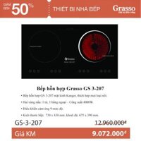 Bếp hỗn hợp Grasso GS 3-207