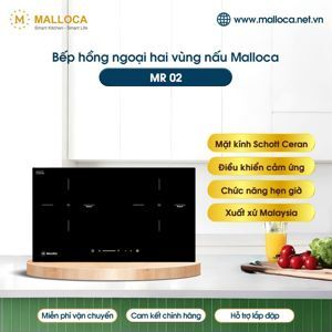 Bếp hồng ngoại âm 2 vùng nấu Malloca MR02