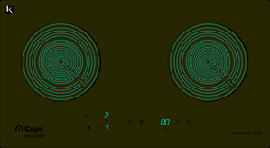 Bếp từ hồng ngoại âm 2 vùng nấu Capri CR-812KT