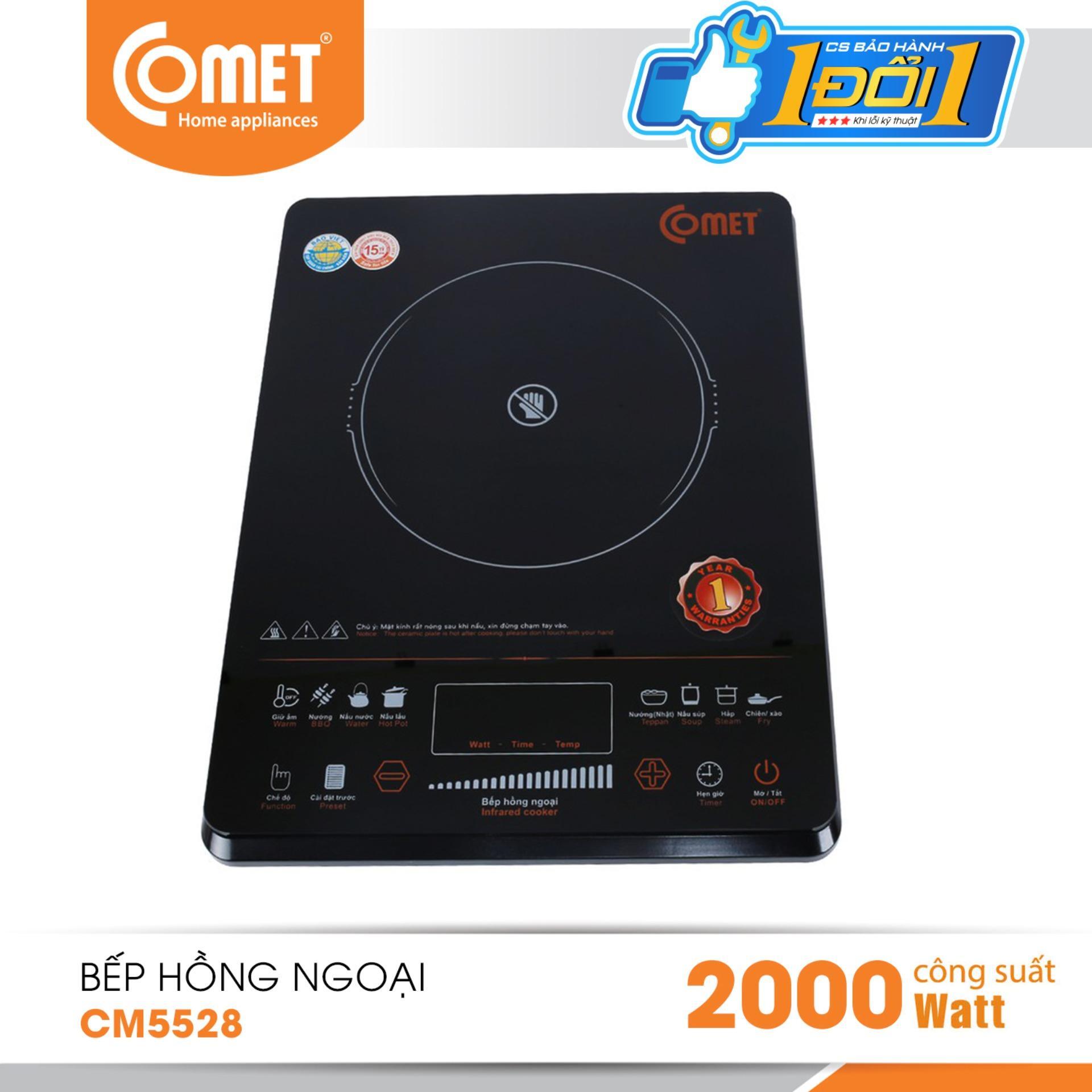 Bếp hồng ngoại dương 1 vùng nấu Comet CM5528