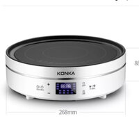 Bếp Hồng Ngoại điện tử đa năng KonKa KES-22AS02 mặt kính cường lực nút cảm ứng từ hiện đại