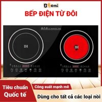 Bếp Hồng Ngoại Đôi Ấm Dương không kén nồi, bếp từ, bếp điện từ đôi công suất 4400W mặt kính cường lực