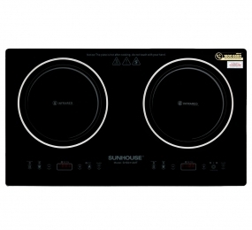 Bếp hồng ngoại âm 2 vùng nấu Sunhouse SHB9112MT