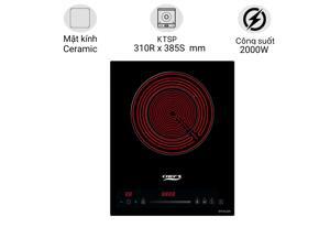 Bếp hồng ngoại dương 1 vùng nấu Chef's EHHL22A