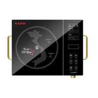 Bếp hồng ngoại đơn SATO HN011N ( Tặng kèm nồi lẩu inox, 2 vỉ nướng và kẹp gắp thức ăn bằng inox ) – Bảo hành 12 tháng