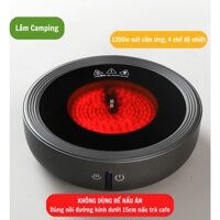 Bếp hồng ngoại mini 1200W, 4 chế độ nhiệt, dùng nồi Chịu nhiệt đường kính dưới 15cm, KHÔNG dùng nấu ăn